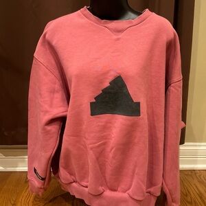 Adidas Pink Crewneck Sweater with Mountain Graphic